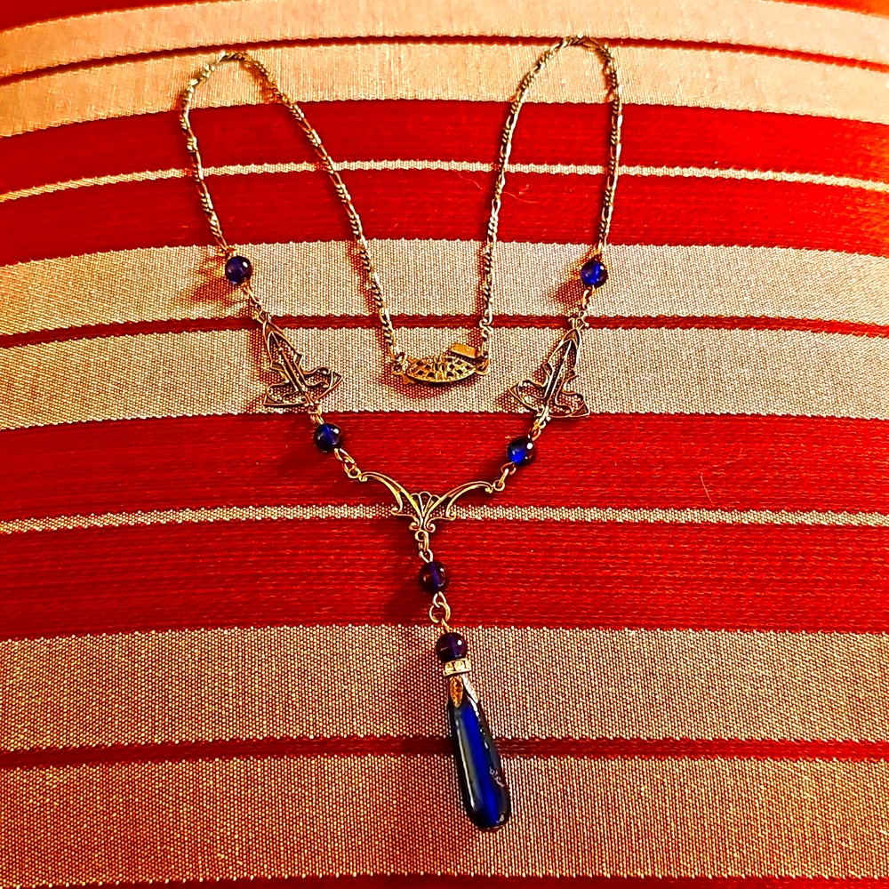 Vintage Sadie Green Art Deco Necklace
